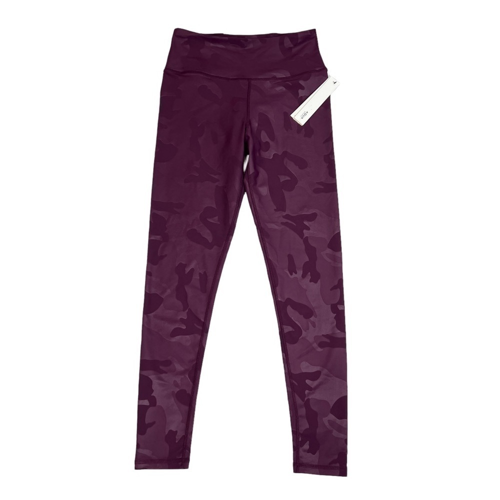 NWT AQUA Athletic Port Purple Gloss Camo High Rise Leggings